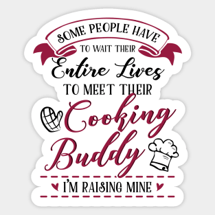 Cooking Mom and Baby Matching T-shirts Gift Sticker